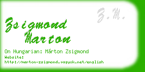 zsigmond marton business card