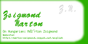 zsigmond marton business card